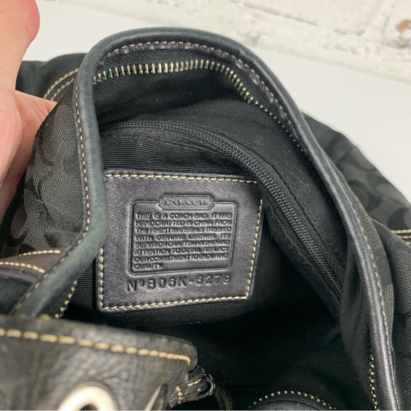 Coach Black Signature Print Hobo Shoulder Bag 6279 - Picture 12 of 12